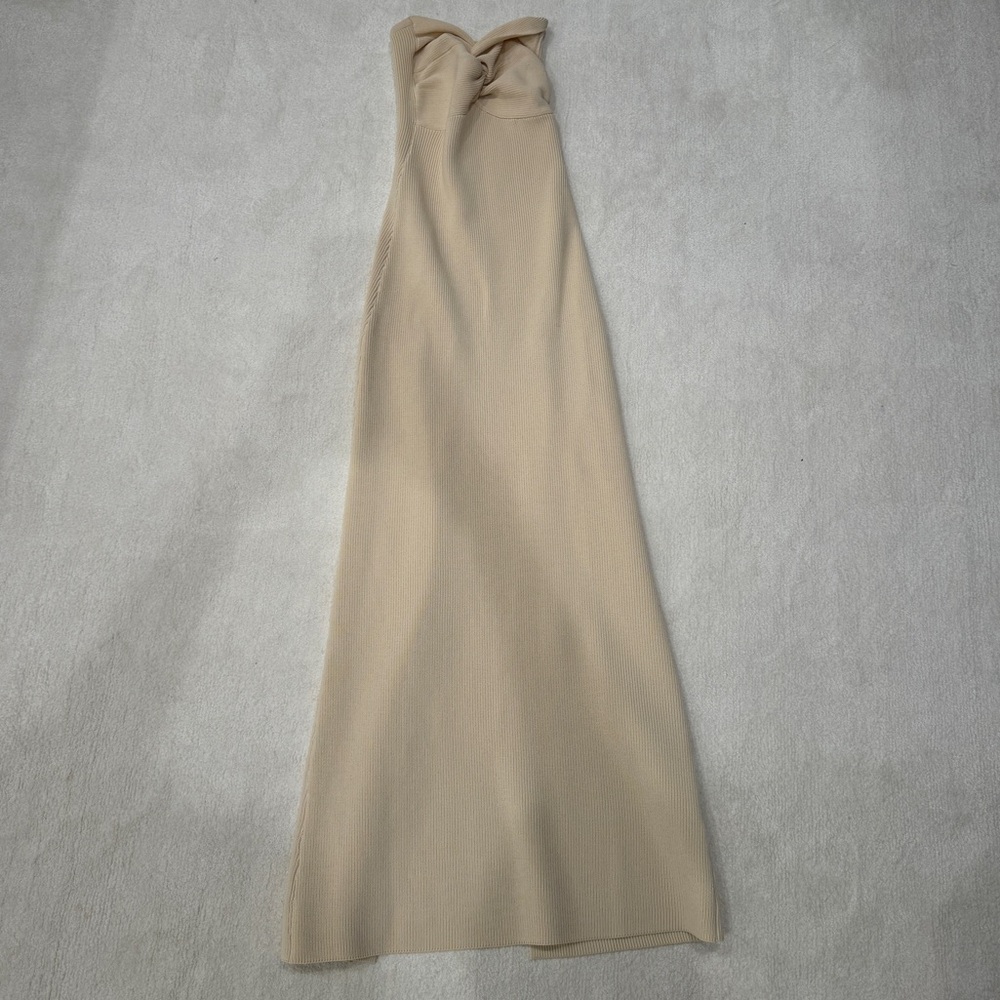 DISSH Cream Strapless Bodycon Dress for Cocktail - Picture 3 of 5